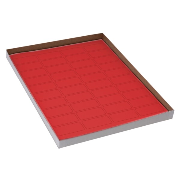 Patient Charge Laser Sheet - 40 labels/sheet 13/16" x 1-9/10" Red
